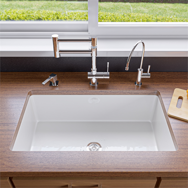 ALFI brand ABF3219SUD-W Fireclay White 32
