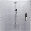 ALFI brand AB2867-PC Polished Chrome Round Style Thermostatic Exposed Shower Set