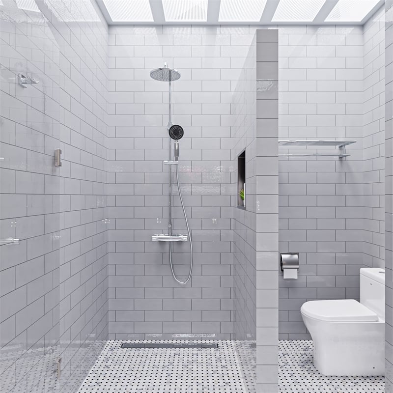ALFI brand AB2867-PC Polished Chrome Round Style Thermostatic Exposed Shower Set
