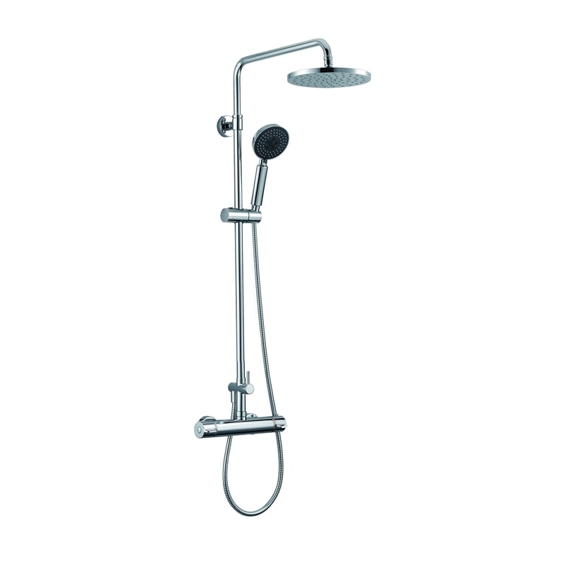 ALFI brand AB2867-PC Polished Chrome Round Style Thermostatic Exposed Shower Set