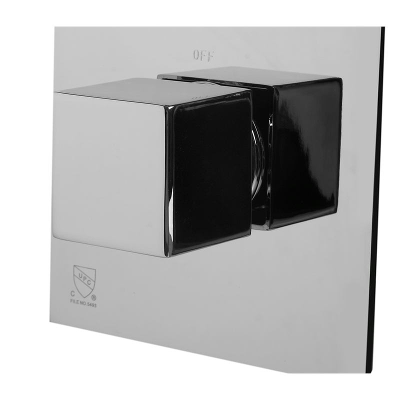 ALFI brand AB2901-PC 4-Way Thermostatic Valve Shower Mixer /w Square Knobs