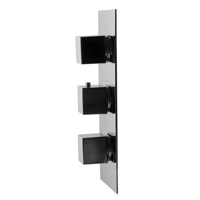 ALFI brand AB2901-PC 4-Way Thermostatic Valve Shower Mixer /w Square Knobs