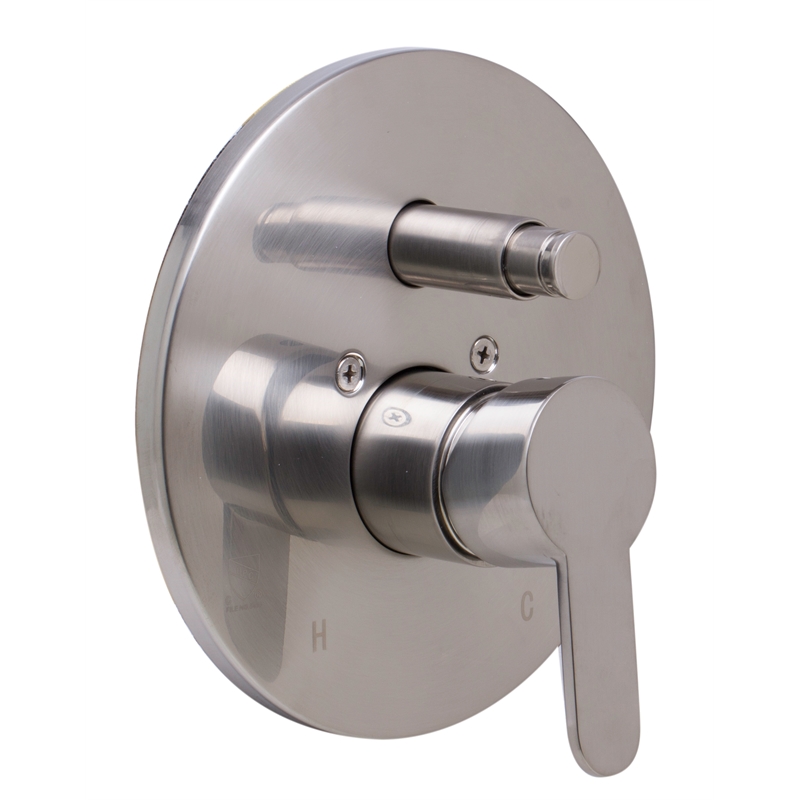 ALFI brand AB3101-BN Shower Valve Mixer with Rounded Lever Handle and Diverter