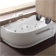 EAGO AM124ETL-L 6 ft Right Drain Corner Acrylic White Whirlpool Bathtub for Two