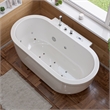 EAGO AM128ETL 6 ft Acrylic White Whirlpool Bathtub w Fixtures