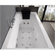 EAGO AM154ETL-L5 5 ft Acrylic White Rectangular Whirlpool Bathtub w Fixtures