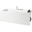 EAGO AM154ETL-L5 5 ft Acrylic White Rectangular Whirlpool Bathtub w Fixtures