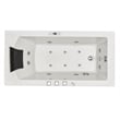 EAGO AM154ETL-L5 5 ft Acrylic White Rectangular Whirlpool Bathtub w Fixtures