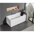 EAGO AM154ETL-L5 5 ft Acrylic White Rectangular Whirlpool Bathtub w Fixtures