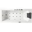 EAGO AM154ETL-L6 6 ft Acrylic White Rectangular Whirlpool Bathtub w Fixtures