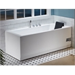 EAGO AM154ETL-L6 6 ft Acrylic White Rectangular Whirlpool Bathtub w Fixtures