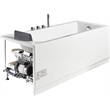 EAGO AM154ETL-R5 5 ft Acrylic White Rectangular Whirlpool Bathtub w Fixtures