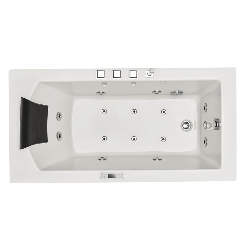 EAGO AM154ETL-R5 5 ft Acrylic White Rectangular Whirlpool Bathtub w Fixtures