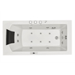 EAGO AM154ETL-R5 5 ft Acrylic White Rectangular Whirlpool Bathtub w Fixtures