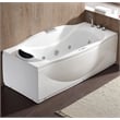 EAGO AM189ETL-R 6 ft Left Drain White Acrylic Whirlpool Bathtub w Fixtures