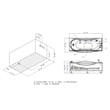 EAGO AM189ETL-R 6 ft Left Drain White Acrylic Whirlpool Bathtub w Fixtures