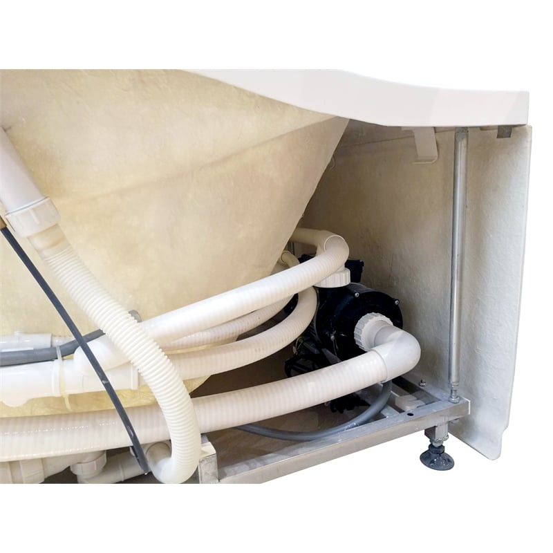 EAGO AM189ETL-R 6 ft Left Drain White Acrylic Whirlpool Bathtub w Fixtures