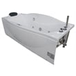EAGO AM189ETL-R 6 ft Left Drain White Acrylic Whirlpool Bathtub w Fixtures