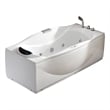 EAGO AM189ETL-R 6 ft Left Drain White Acrylic Whirlpool Bathtub w Fixtures