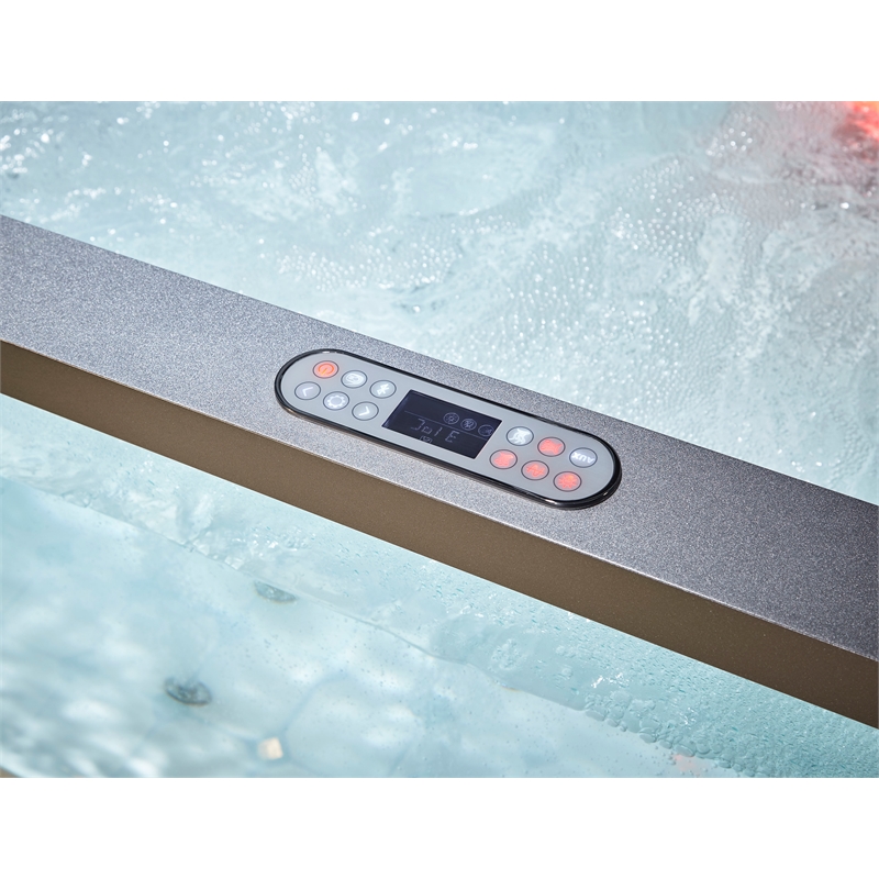 EAGO AM196ETL 6 ft Clear Rectangular White Acrylic Whirlpool Bathtub for Two