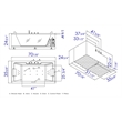 EAGO AM196ETL 6 ft Clear Rectangular White Acrylic Whirlpool Bathtub for Two