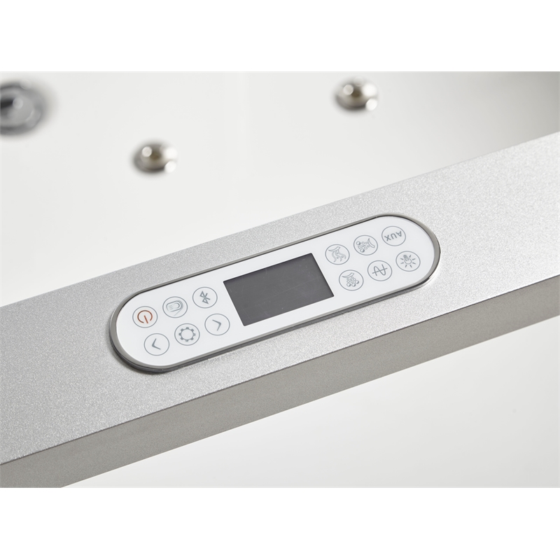 EAGO AM196ETL 6 ft Clear Rectangular White Acrylic Whirlpool Bathtub for Two