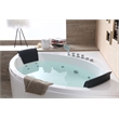 EAGO AM200 5' White Acrylic Rounded Corner Whirlpool Bath Tub with Fixtures