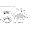 EAGO AM200 5' White Acrylic Rounded Corner Whirlpool Bath Tub with Fixtures