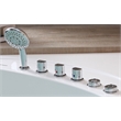 EAGO AM200 5' White Acrylic Rounded Corner Whirlpool Bath Tub with Fixtures