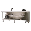 EAGO AM200 5' White Acrylic Rounded Corner Whirlpool Bath Tub with Fixtures