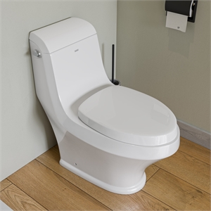 EAGO TB133 White Ceramic Single Flush One Piece Ceramic Toilet