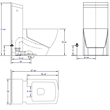 EAGO TB336 White Ceramic One Piece High Efficiency Low Flush Cermaic Toilet