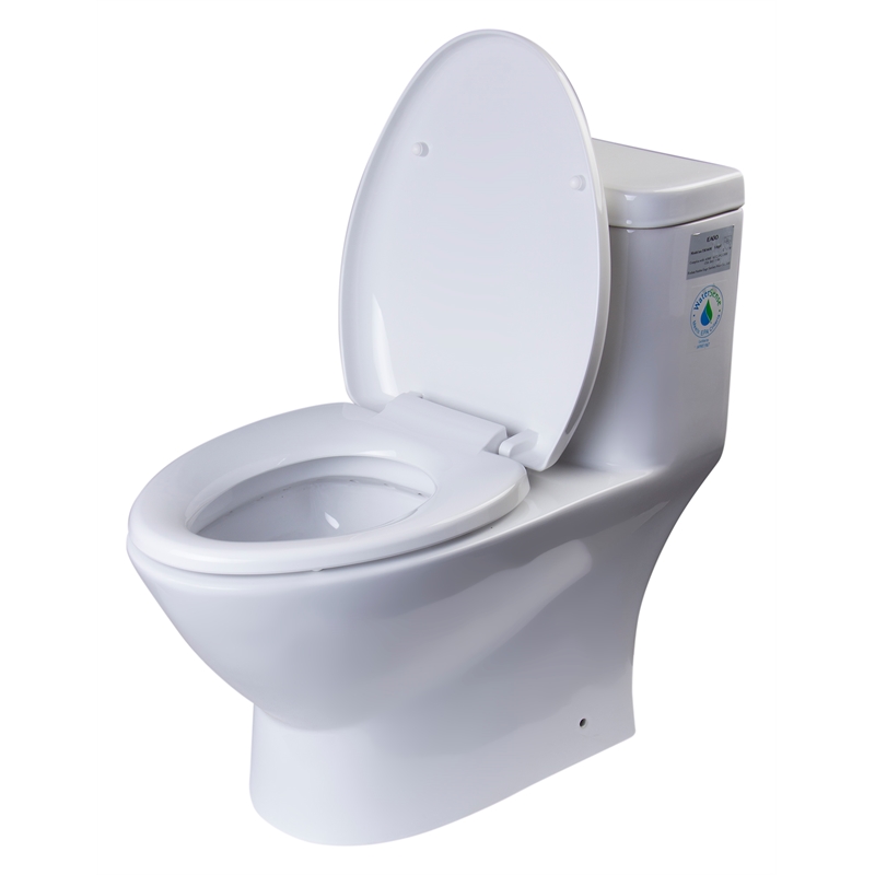 EAGO TB346 White Ceramic Modern Dual Flush One Piece Ceramic Toilet