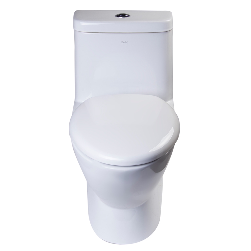 EAGO TB346 White Ceramic Modern Dual Flush One Piece Ceramic Toilet