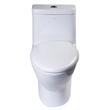 EAGO TB346 White Ceramic Modern Dual Flush One Piece Ceramic Toilet
