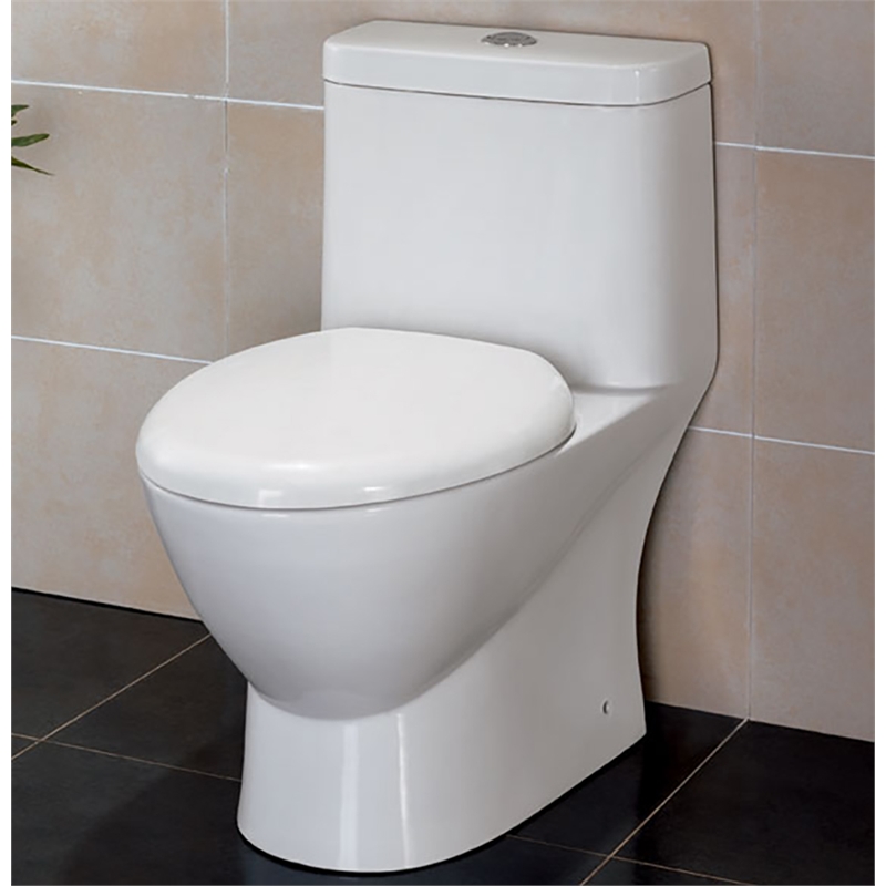 EAGO TB346 White Ceramic Modern Dual Flush One Piece Ceramic Toilet