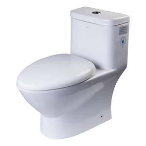 EAGO TB346 White Ceramic Modern Dual Flush One Piece Ceramic Toilet