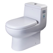 EAGO TB351 White Ceramic Dual Flush One Piece High Efficiency Ceramic Toilet