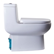 EAGO TB351 White Ceramic Dual Flush One Piece High Efficiency Ceramic Toilet