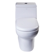 EAGO TB351 White Ceramic Dual Flush One Piece High Efficiency Ceramic Toilet