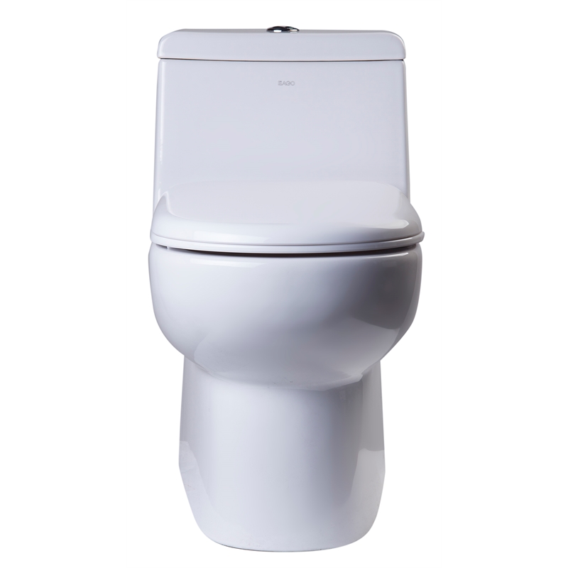 EAGO TB351 White Ceramic Dual Flush One Piece High Efficiency Ceramic Toilet