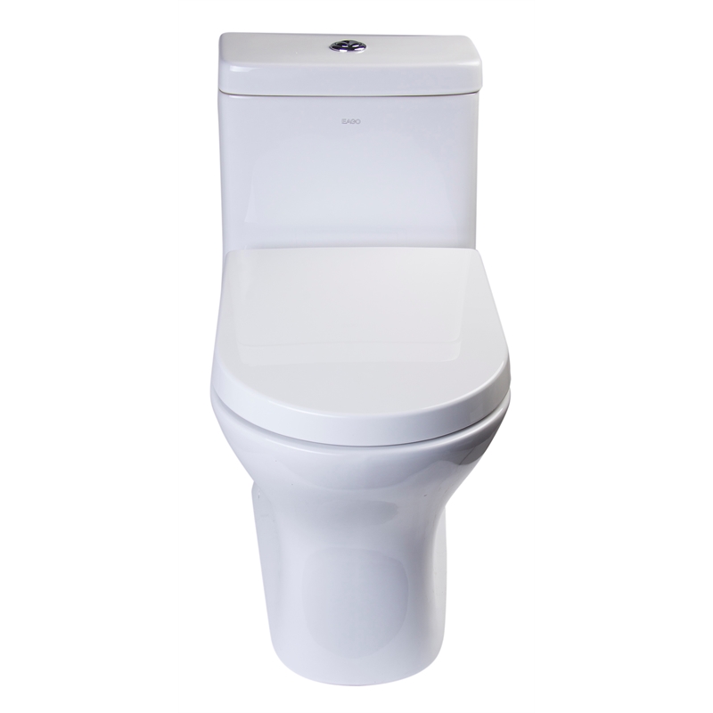 EAGO TB353 White Ceramic Dual Flush One Piece High Efficiency Ceramic Toilet