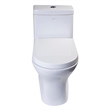 EAGO TB353 White Ceramic Dual Flush One Piece High Efficiency Ceramic Toilet