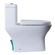 EAGO TB353 White Ceramic Dual Flush One Piece High Efficiency Ceramic Toilet