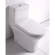 EAGO TB353 White Ceramic Dual Flush One Piece High Efficiency Ceramic Toilet