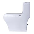 EAGO TB356 White Ceramic Dual Flush One Piece High Efficiency Ceramic Toilet