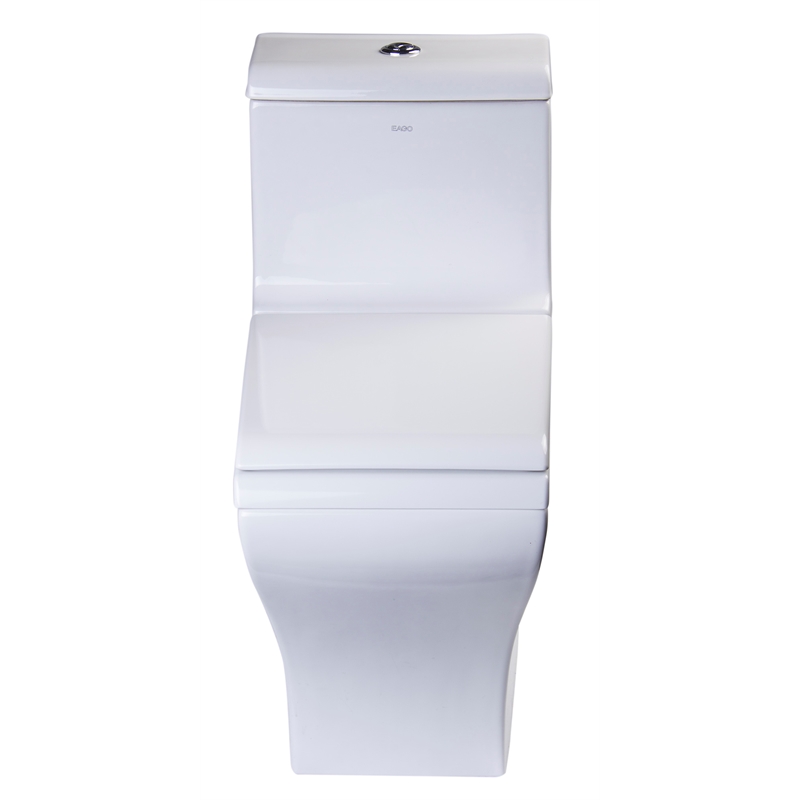 EAGO TB356 White Ceramic Dual Flush One Piece High Efficiency Ceramic Toilet