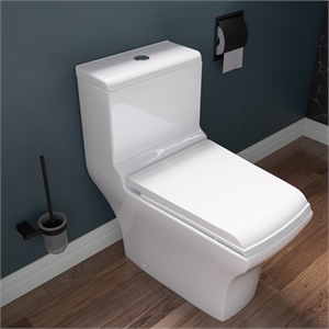 EAGO TB356 White Ceramic Dual Flush One Piece High Efficiency Ceramic Toilet