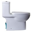 EAGO TB359 White Ceramic Dual Flush One Piece High Efficiency Ceramic Toilet