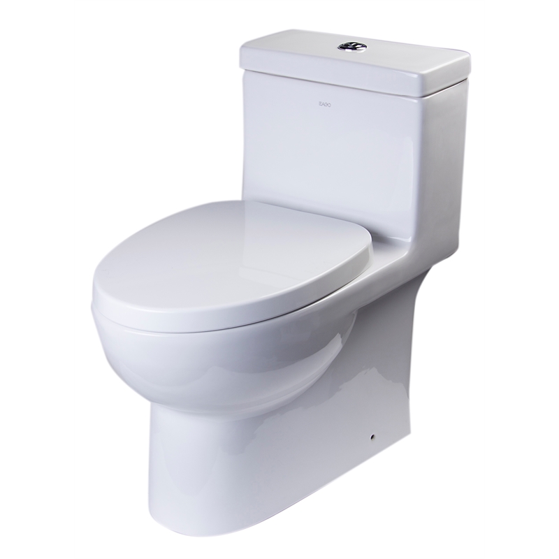EAGO TB359 White Ceramic Dual Flush One Piece High Efficiency Ceramic Toilet